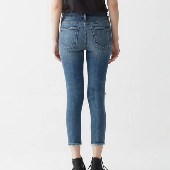 AGOLDE Women’s Sophie High Rise Skinny Distressed Ankle Crop Denim Jeans 25 - Picture 3 of 15